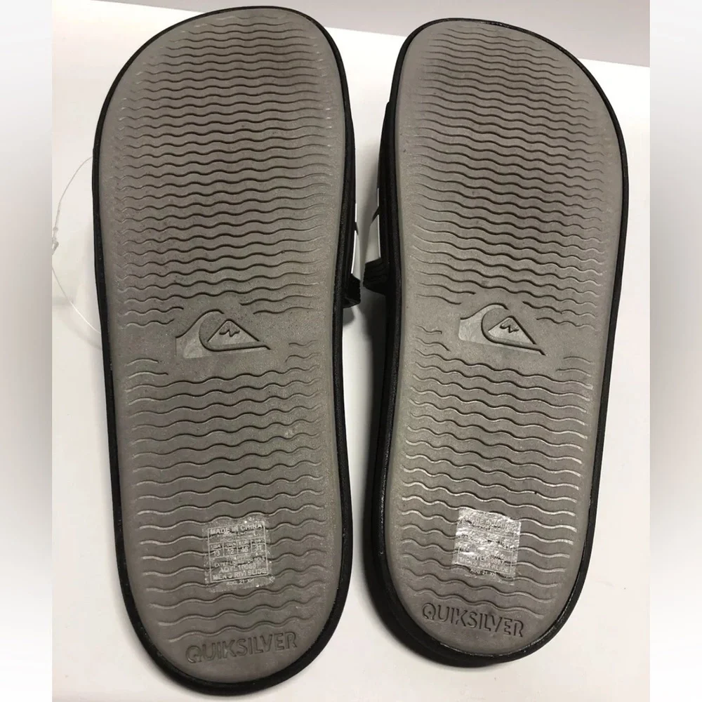 Quicksilver Men’s Rivi, Black Slide Sandals, Size 13 D.